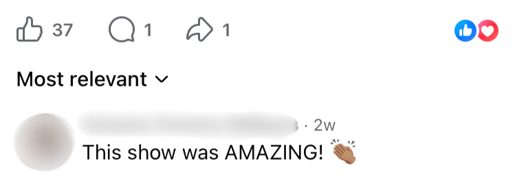 This show was AMAZING! (hand clap)